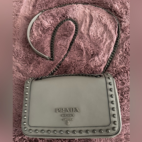 Prada Glace Calfskin Studded Crossbody⭐️❤️ - Picture 6 of 16